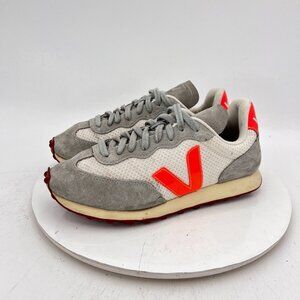 Veja Rio Branco Hexamesh Gravel Women Size 8 Orange Grey Suede Training Shoes